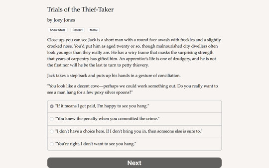Screenshot z Trials of the Thief-Taker