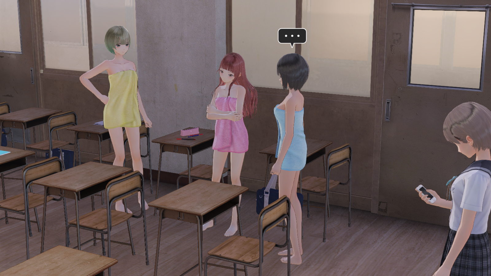 BLUE REFLECTION - Bath Towels Set A (Hinako, Sarasa, Mao) Featured Screenshot #1