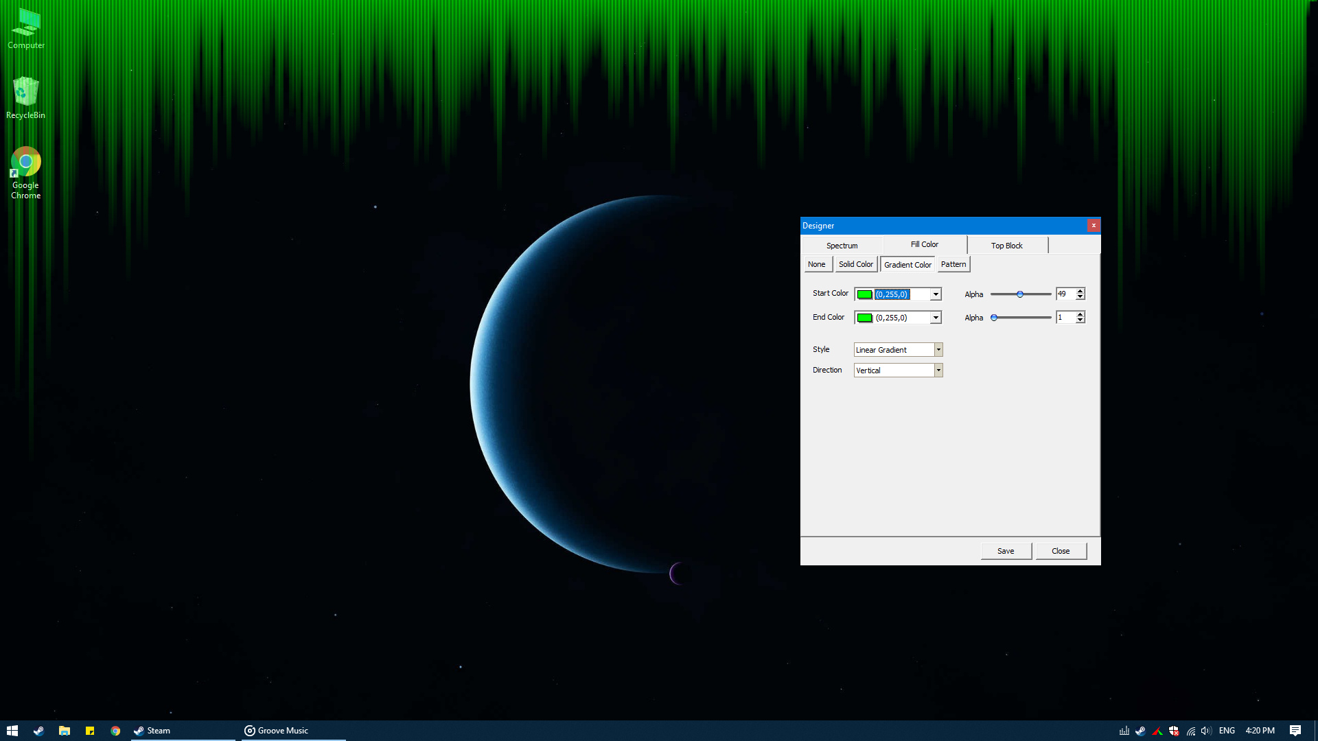 #1. Desktop Audio Visualizer (Steam) Av: RainySoft
