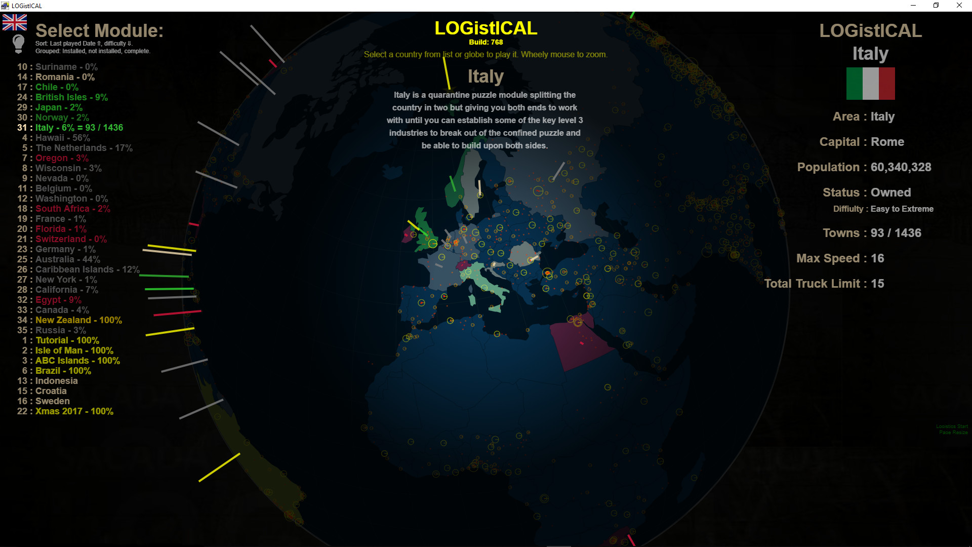 LOGistICAL: Italy