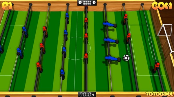 Screenshot of TOTOBALL gameplay showing in-action mechanics