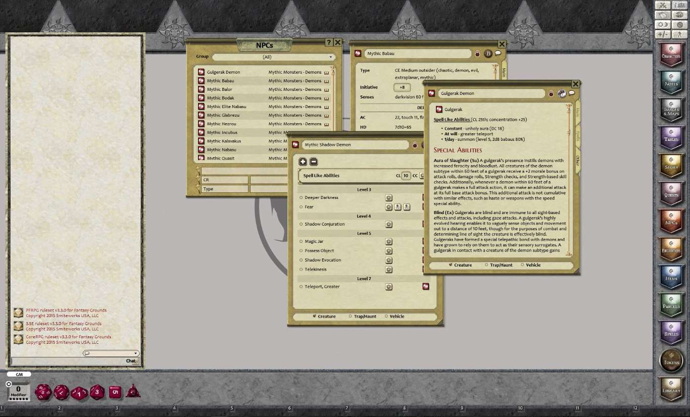 Fantasy Grounds - Mythic Monsters: Demons (PFRPG) screenshot 3
