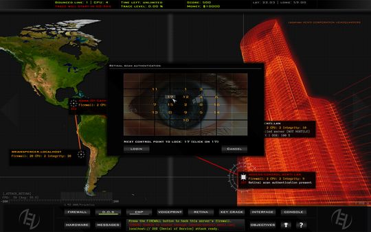 Screenshot z Hacker Evolution Duality