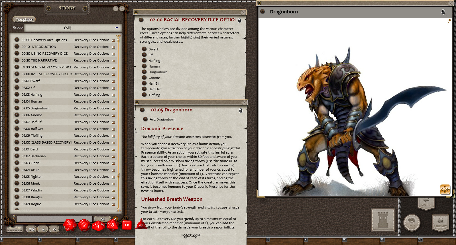 Fantasy Grounds - Fifth Edition Options: Recovery Dice Options (5E)のスクリーンショット 1