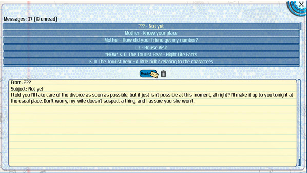 Screenshot z AMPLITUDE: A Visual Novel