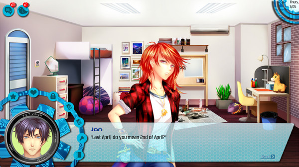 Screenshot z AMPLITUDE: A Visual Novel