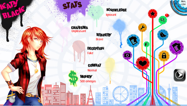 Screenshot z AMPLITUDE: A Visual Novel