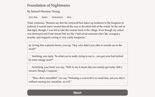 Screenshot z Foundation of Nightmares