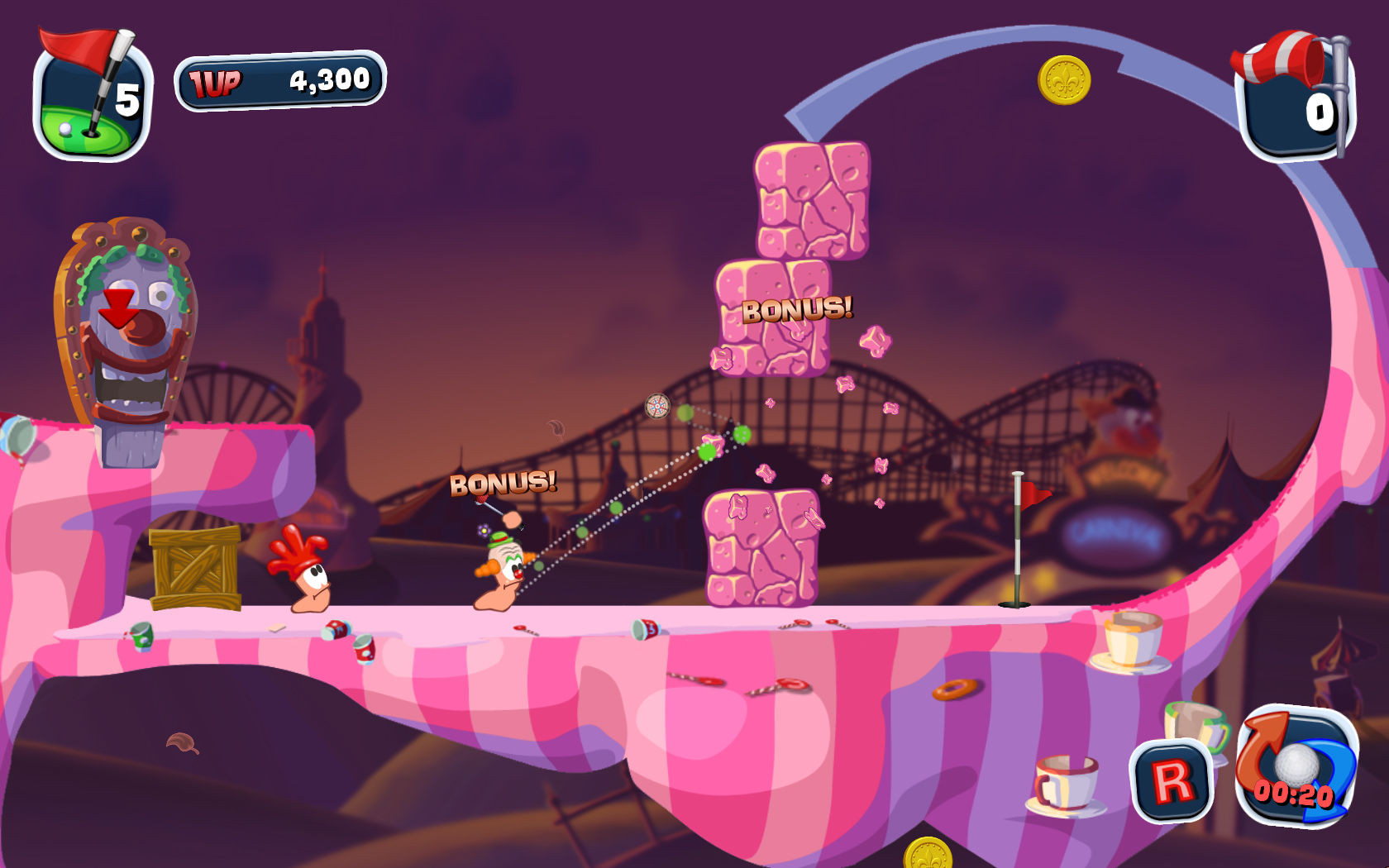 Worms Crazy Golf screenshot 2