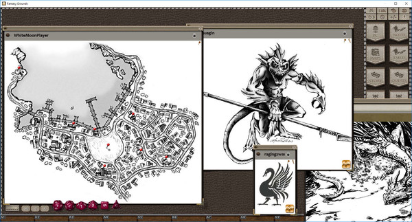 Fantasy Grounds - Village Backdrop: White Moon Cove (5E)
