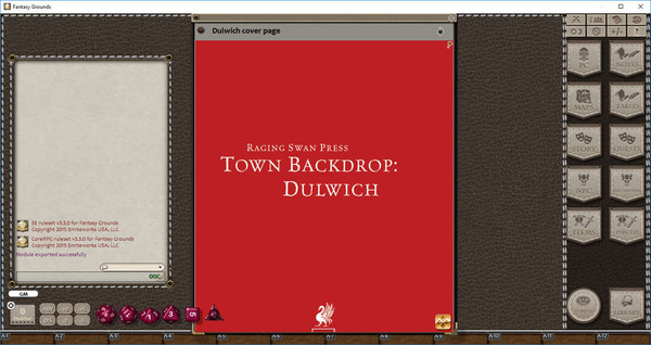 Fantasy Grounds - Town Backdrop: Dulwich (5E)