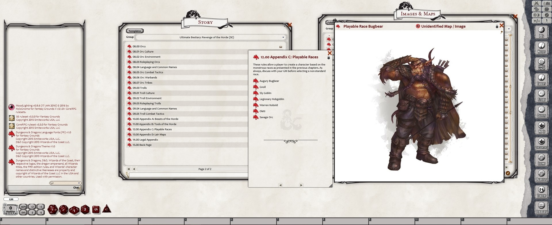 Fantasy Grounds - Ultimate Bestiary: Revenge of the Horde (5E) screenshot 1