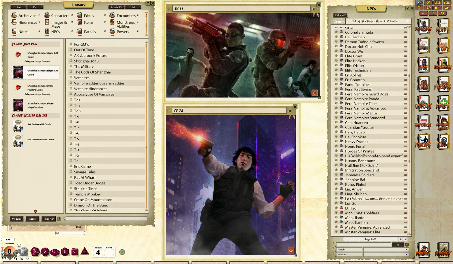Fantasy Grounds - Shanghai Vampocalypse (Savage Worlds) screenshot 4