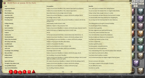 Fantasy Grounds - Feats of Legend: 30 Fey Feats (PFRPG)