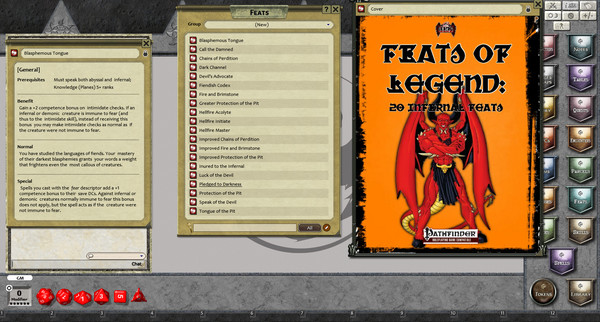 Fantasy Grounds - Feats of Legend: 20 Infernal Feats (PFRPG)