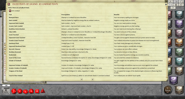 Fantasy Grounds - Feats of Legend: 20 Undead Feats (PFRPG)
