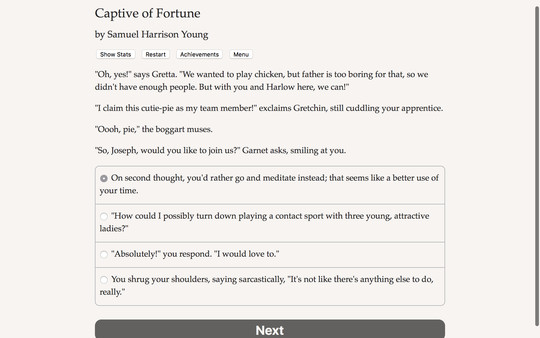 Screenshot z Captive of Fortune
