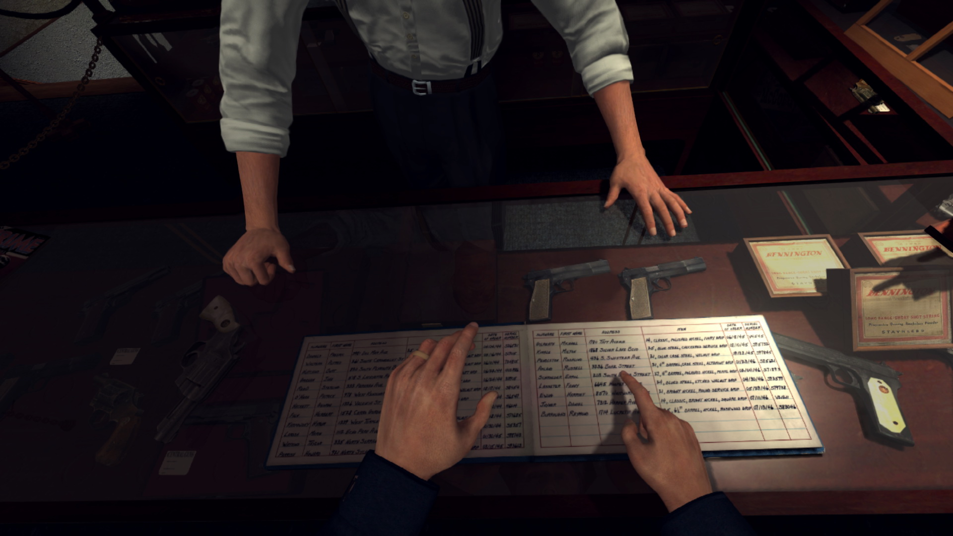 screenshot of L.A. Noire: The VR Case Files 1