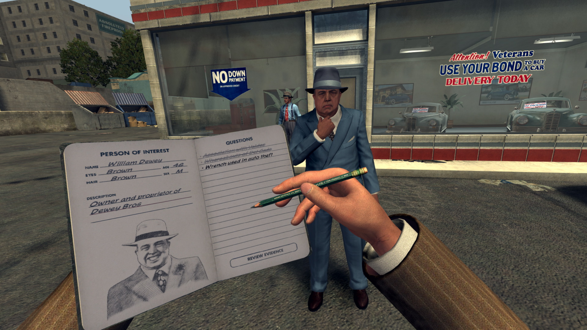 screenshot of L.A. Noire: The VR Case Files 9