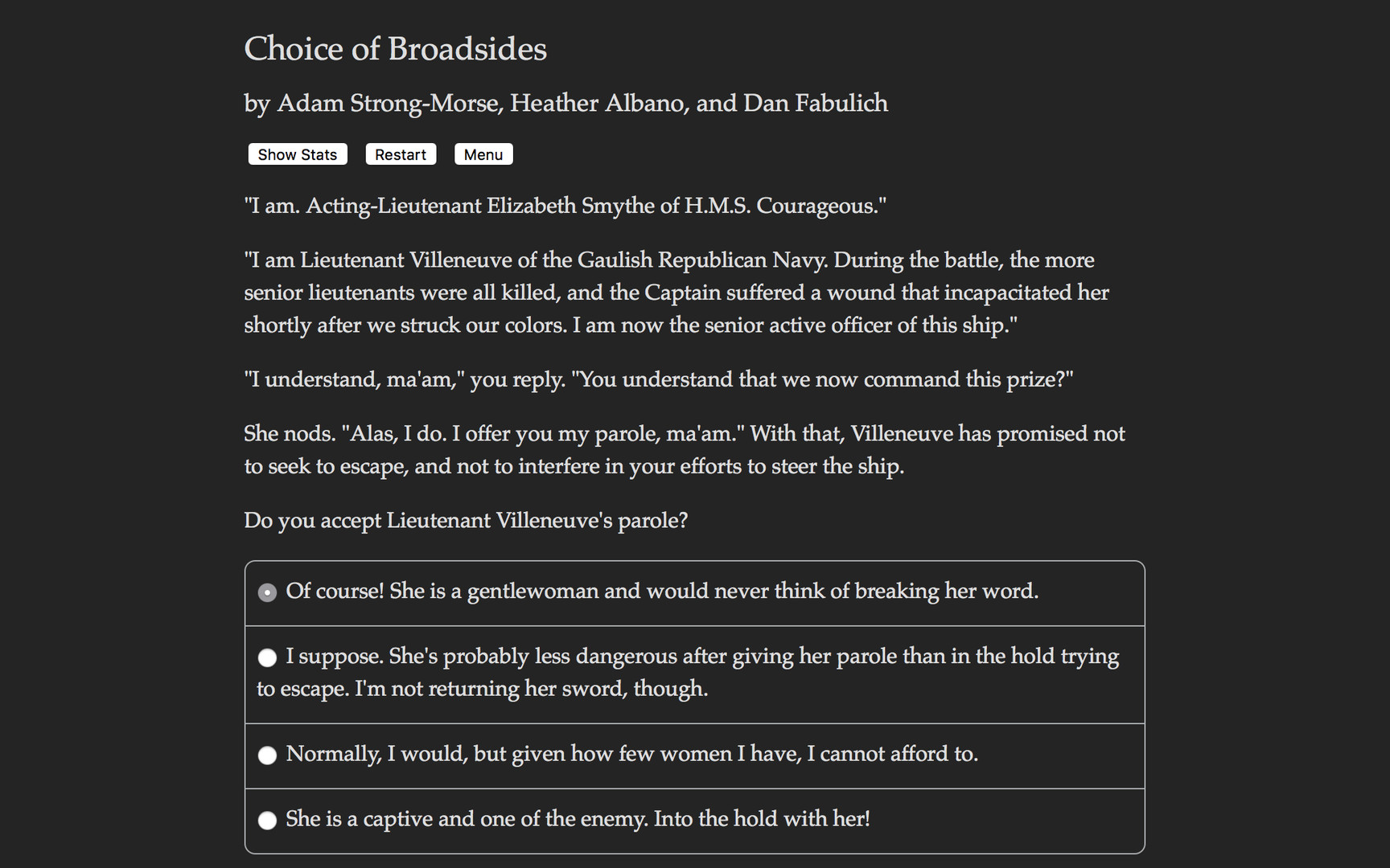 Choice of Broadsides screenshot #2