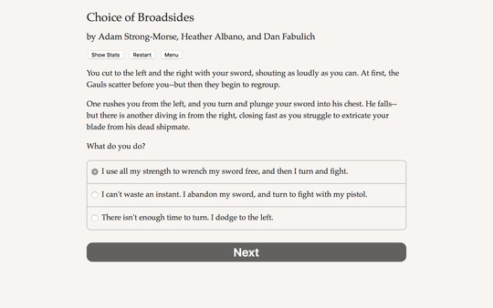 Screenshot z Choice of Broadsides