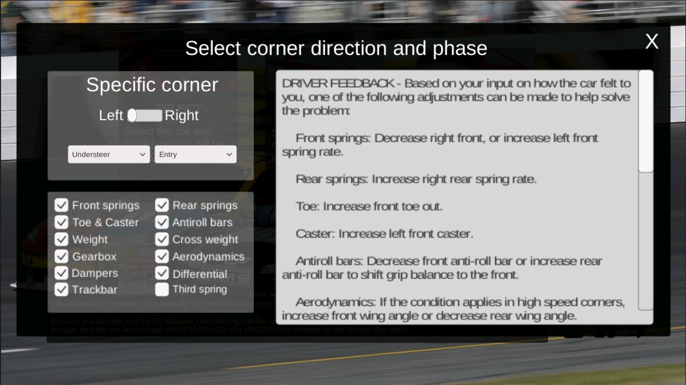 Virtual Race Car Engineer 2018 screenshot 3