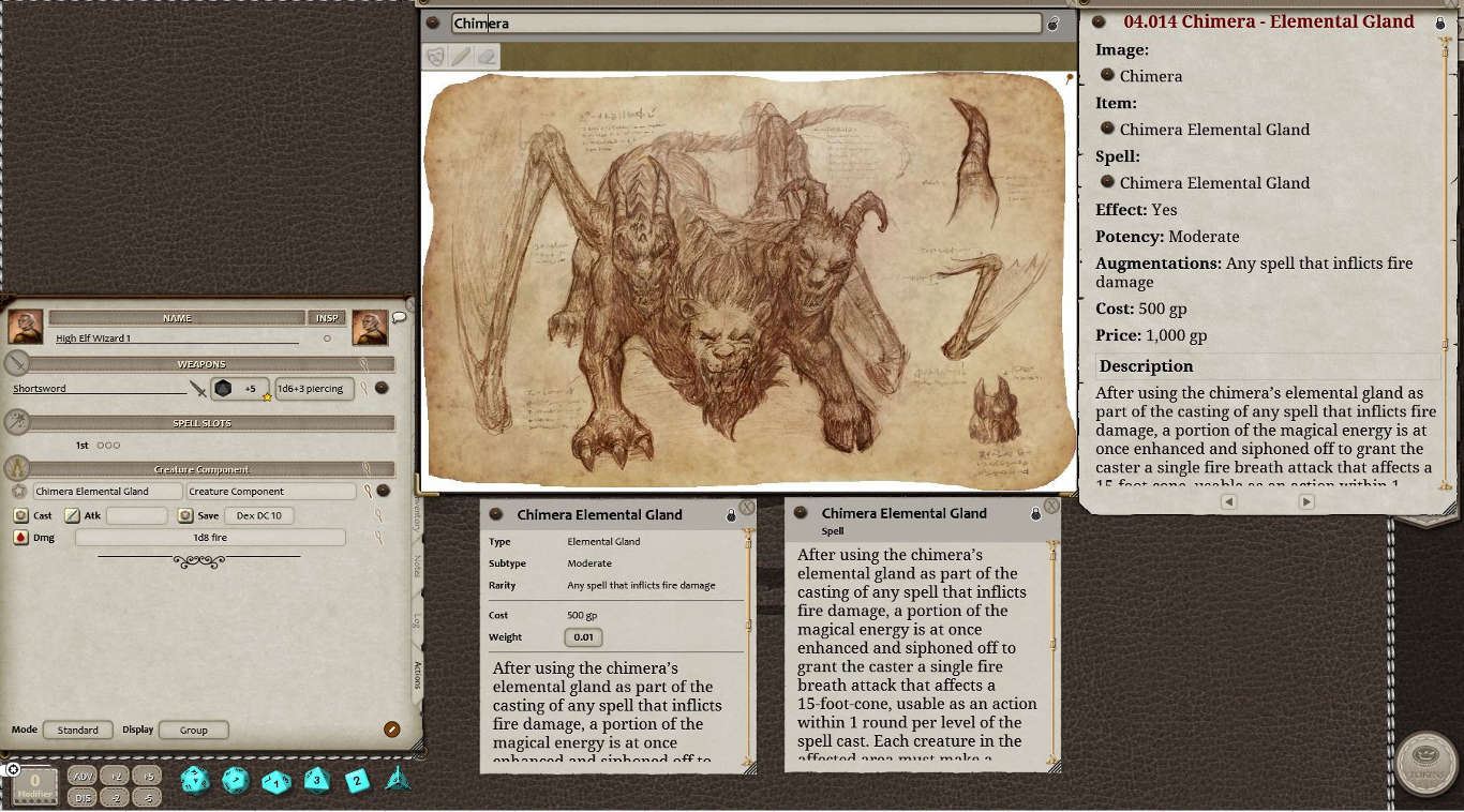 Fantasy Grounds - Creature Components Volume 1 (5E) Featured Screenshot #1