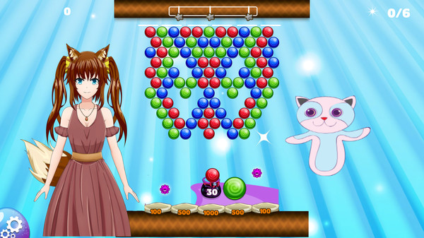 Screenshot z Anime Bubble Pop