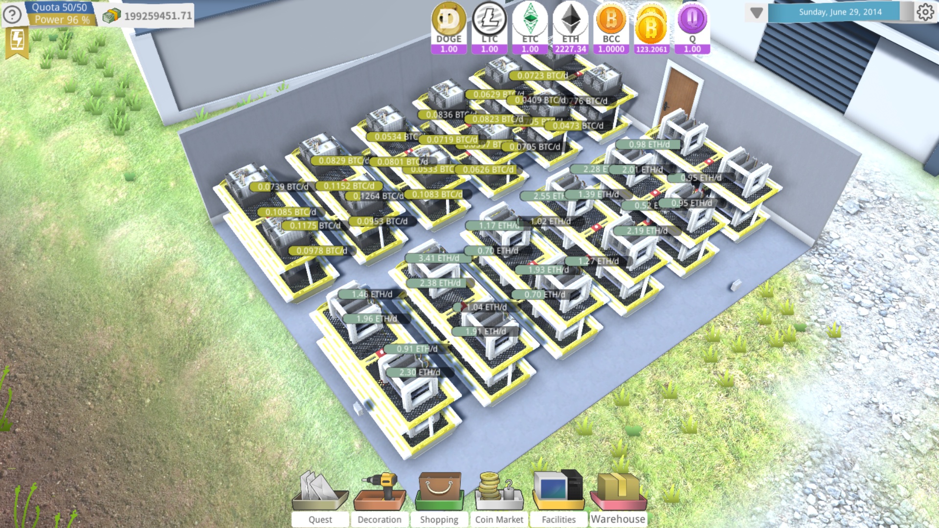 #10. Bitcoin Tycoon - Mining Simulation Game (Steam) โดย: 99 Game Studio