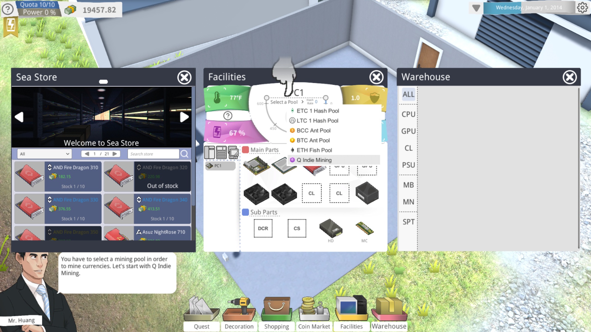 #5. Bitcoin Tycoon - Mining Simulation Game (Steam) โดย: 99 Game Studio
