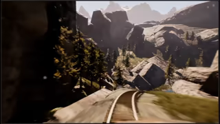 High Mountain Roller Coaster VR video 1
