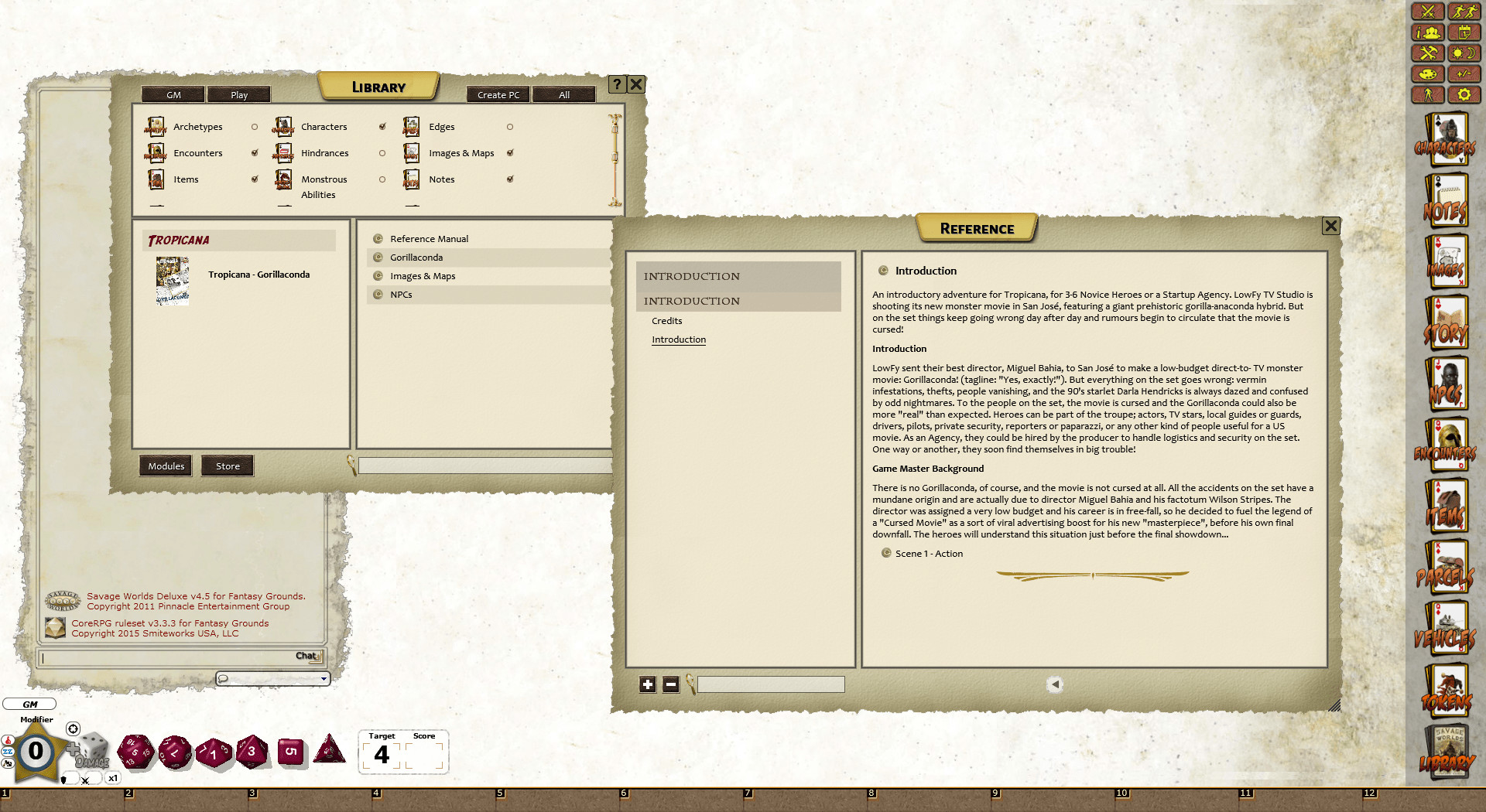 Fantasy Grounds - Tropicana: Gorillaconda (Savage Worlds) screenshot 2
