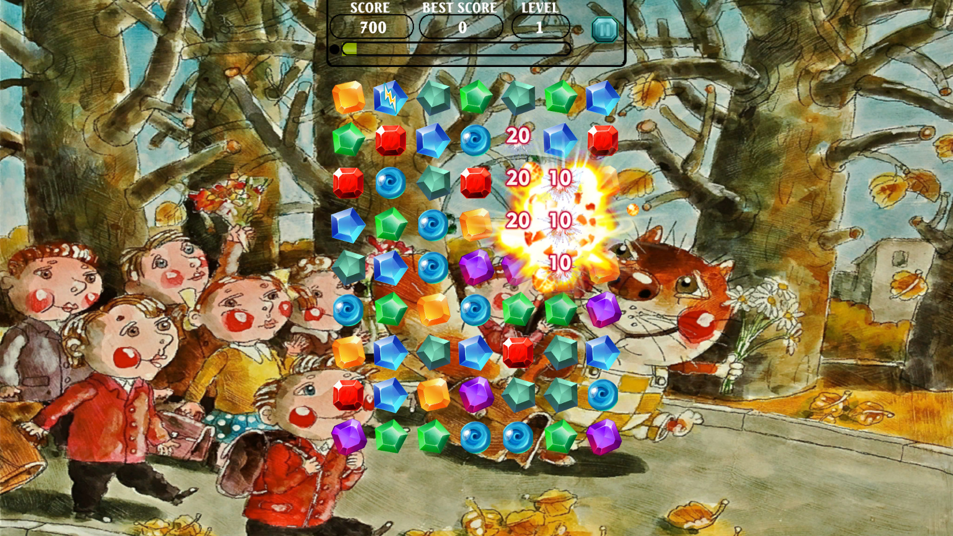 JotMW: Cat and Children Jewel Match Featured Screenshot #1