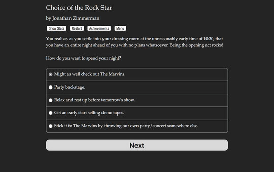 Choice of the Rock Star