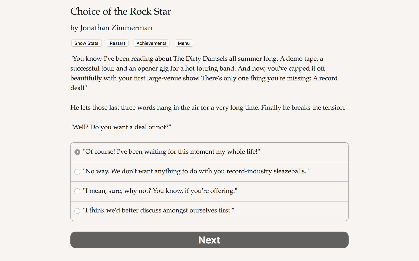 Choice of the Rock Star screenshot #3
