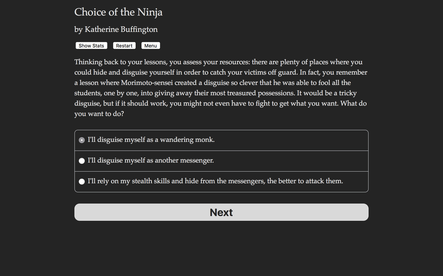 Choice of the Ninja screenshot #2