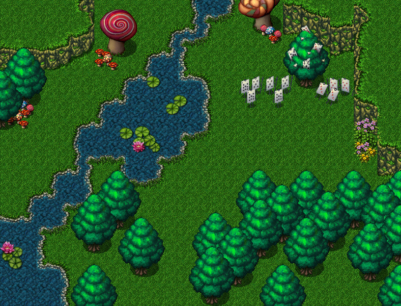 RPG Maker MV - Wonderland Forest Tileset Featured Screenshot #1