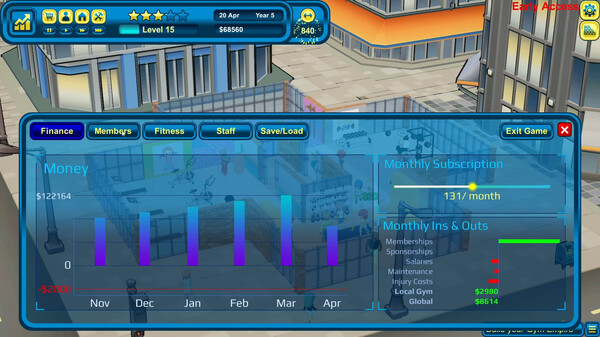 Gym Empire - Gym Tycoon Sim Management