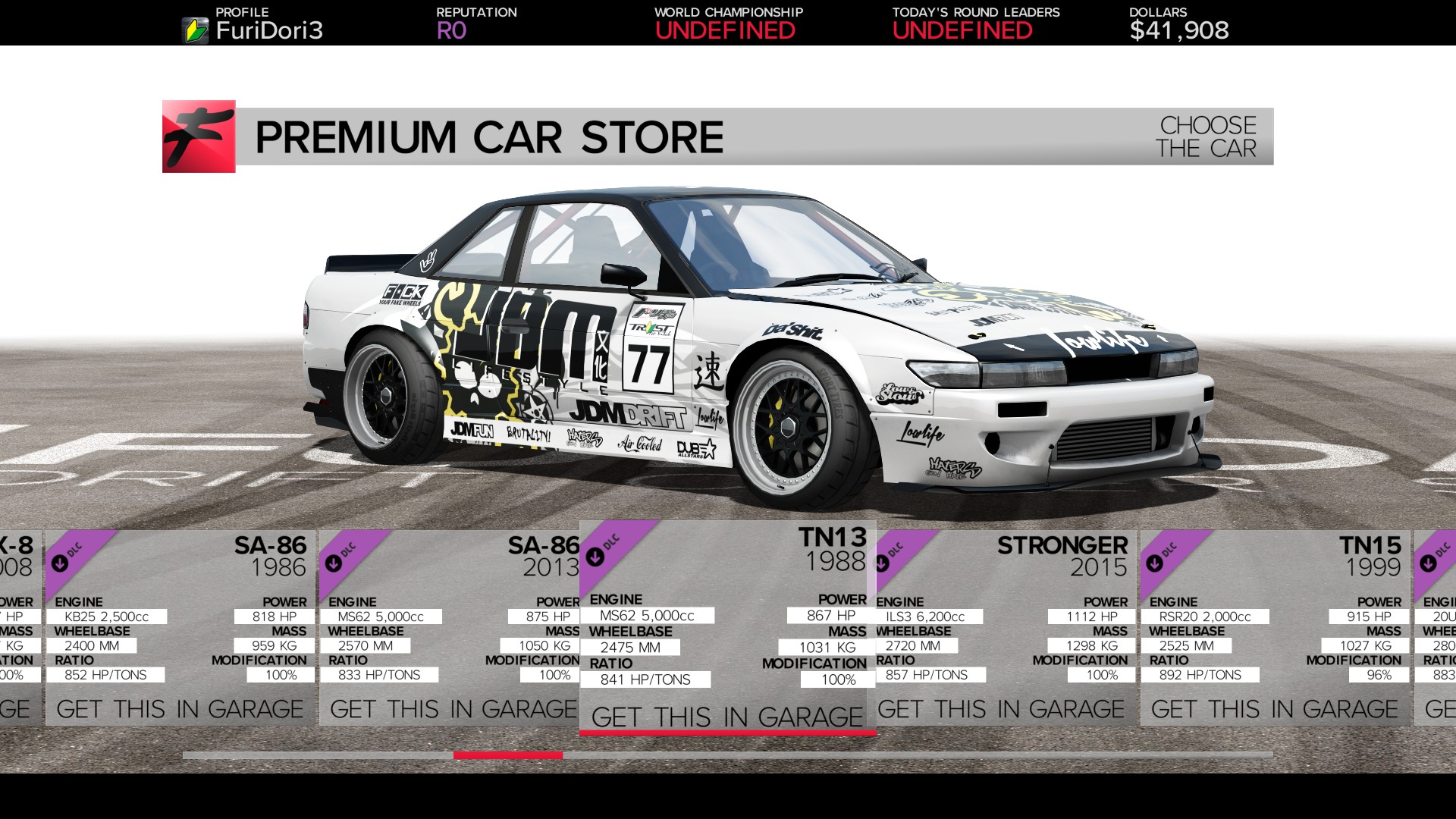 FURIDASHI - PREMIUM CAR: 1988 TN13 Featured Screenshot #1