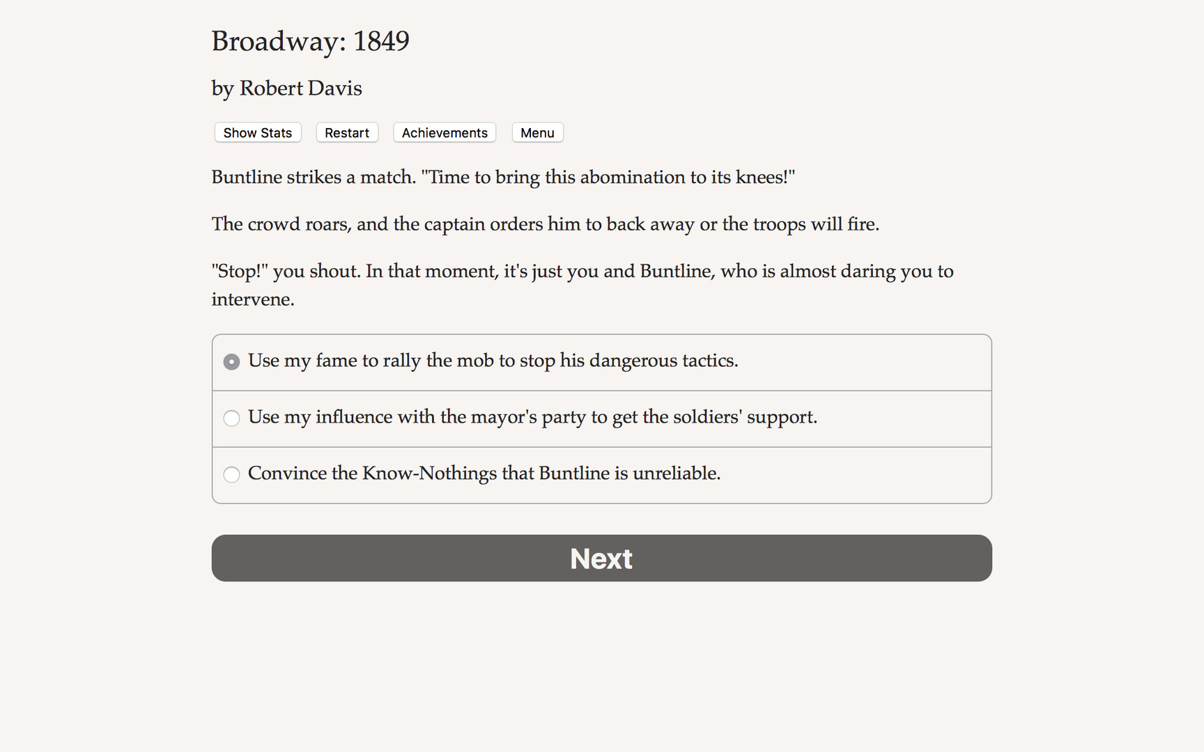 Broadway: 1849 screenshot #5