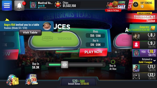 Screenshot z Poker Legends: Tournaments Screenshot z Poker Legends: Tournaments