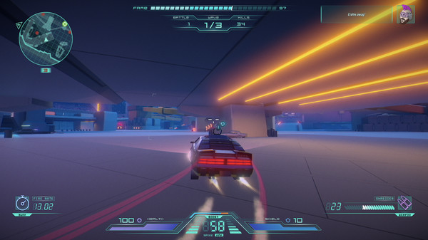 Screenshot of Nightwolf: Survive the Megadome gameplay showing in-action mechanics