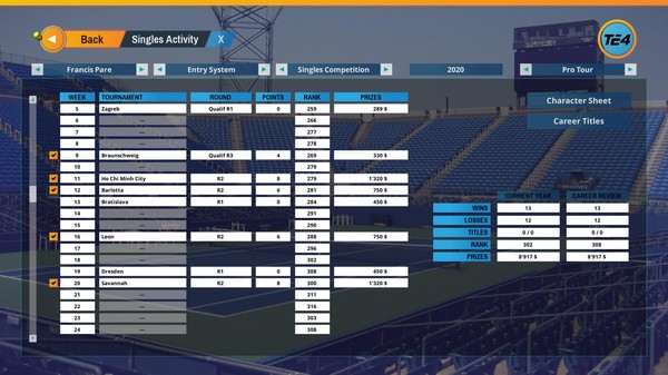 Screenshot z Tennis Elbow 4
