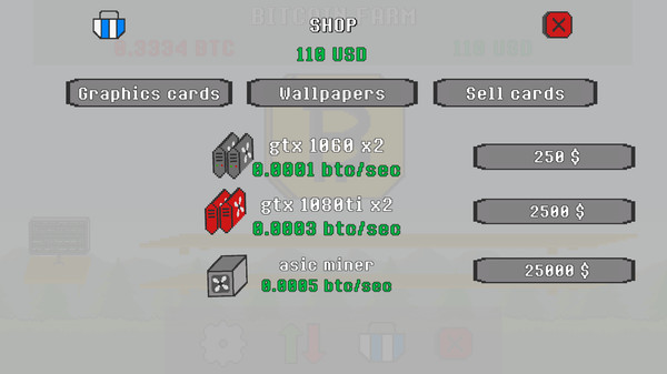Screenshot z Bitcoin Farm