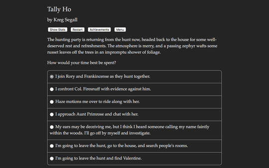 Screenshot z Tally Ho