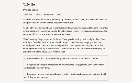 Screenshot z Tally Ho