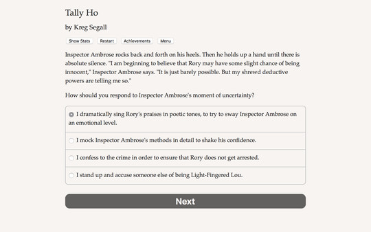 Screenshot z Tally Ho