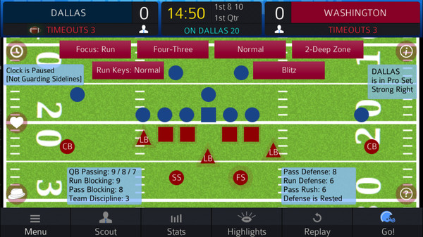 Screenshot z Pro Strategy Football 2018