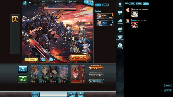 Screenshot of Granblue Fantasy