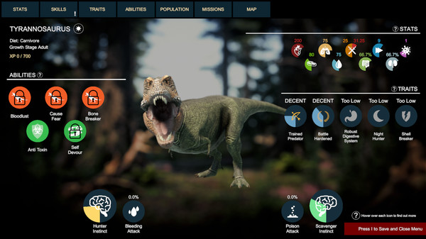 Screenshot z Dinosaurs Prehistoric Survivors
